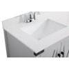 Elegant Decor 36 Inch Bathroom Vanity In Grey With Backsplash, 2PK VF90236GR-BS